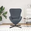 Egg Chair Dark Grey 63 x 73 x 90 cm Velvet