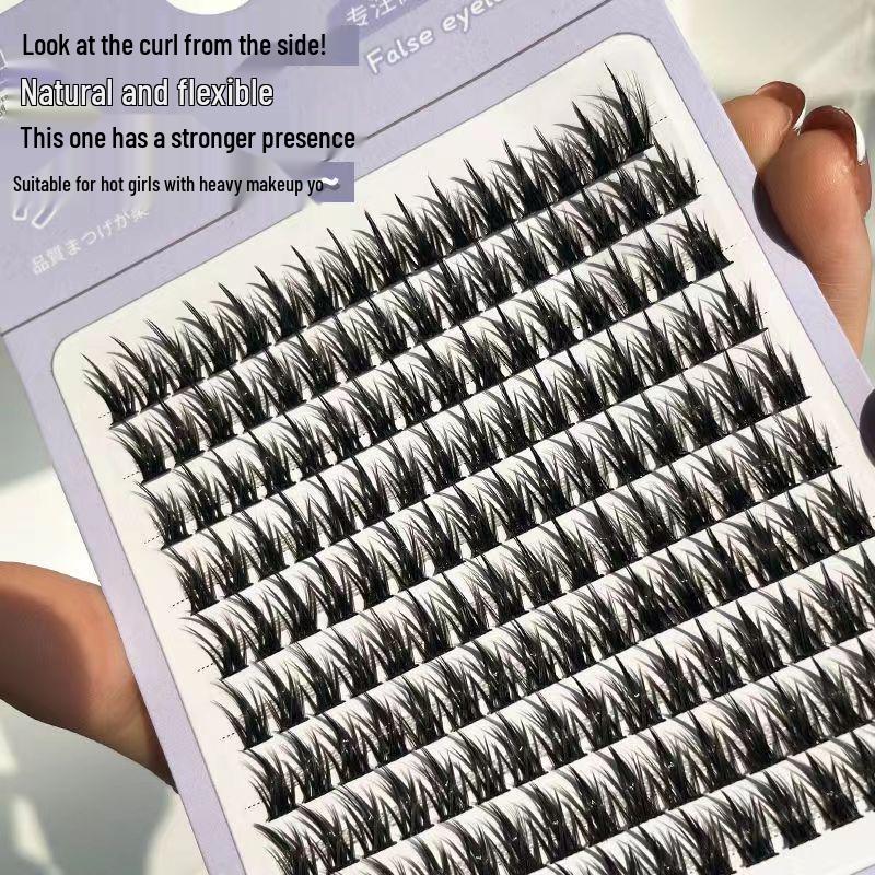 XOYO Self-Adhesive Lazy-Eyelash Clusters: Large Capacity, Dense Segmented Spire Design for Beginners.