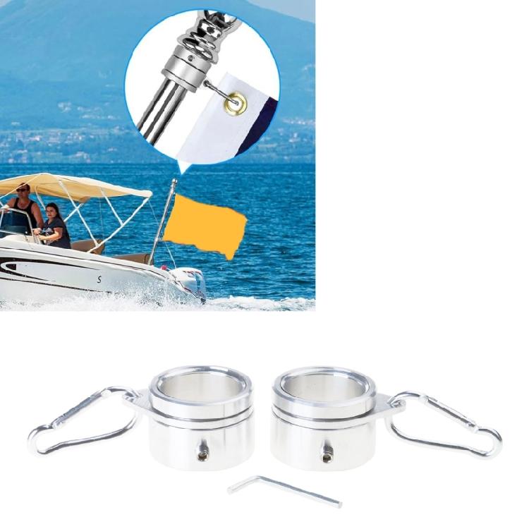 Flag Poles Rings Aircraft Grade Aluminum Construction Stainless Steel Carabiner Fit 0.9-1.05 Inch Porch Marine Flagpoles