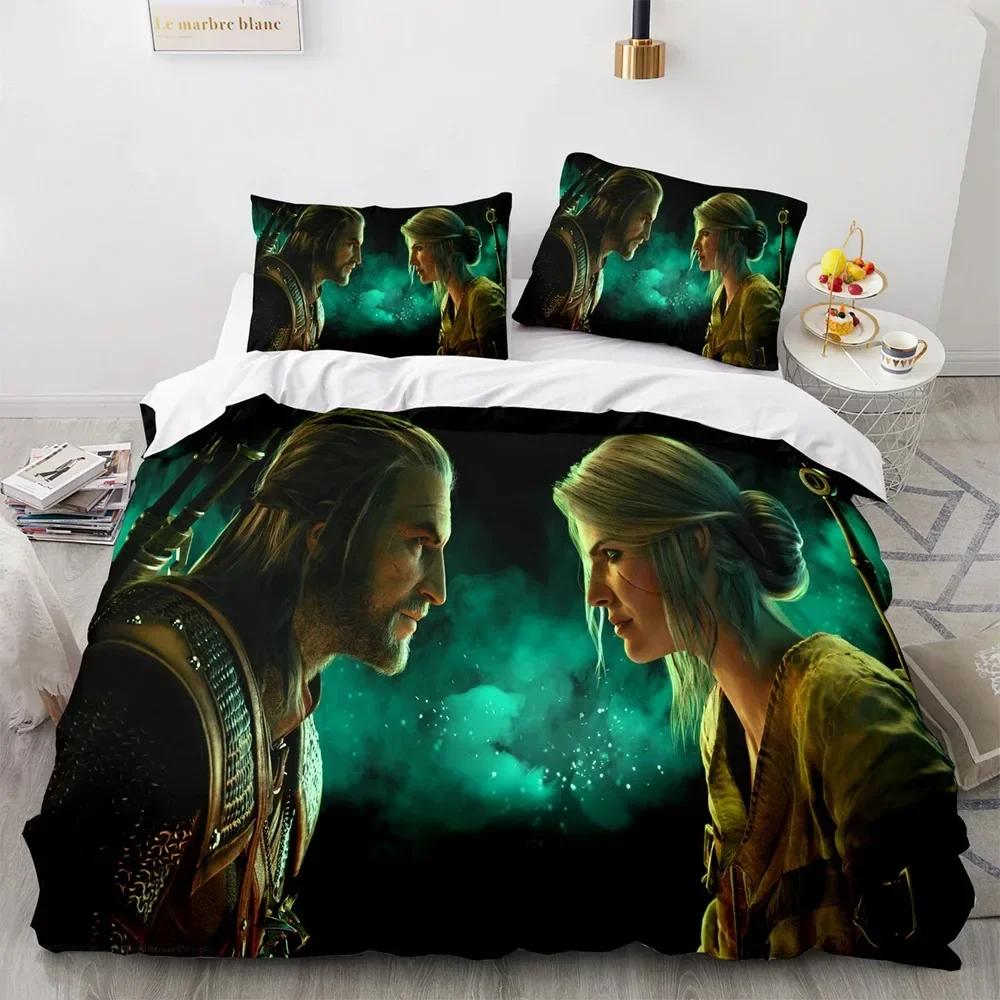 3D The Witchers Kids Adult Home Printed Bed Set Duvet Cover Pillowcase Bedding Set Linen Sheet Quilt Cover Full Queen King Size