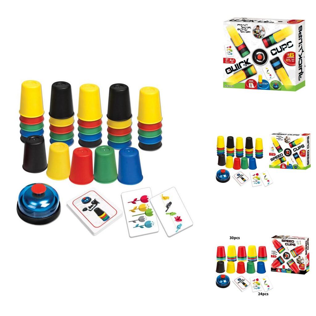 Kids Indoor Stacking Cup Challenge Toy With Plastic Material For Visual And Cognitive Skills