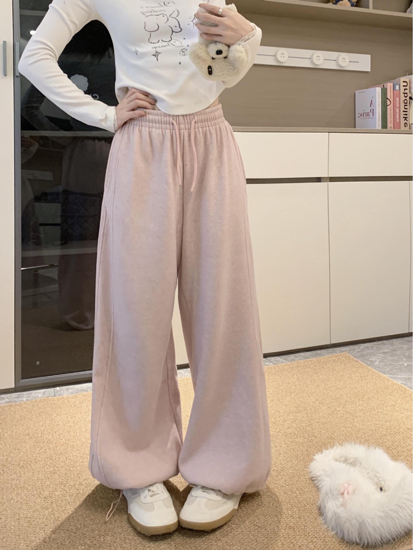 

Plus Size Women s Silver Fox Fur Casual Winter Loose Cuffed Straight Leg Pants 3XL (Recommended 160-180 lbs)