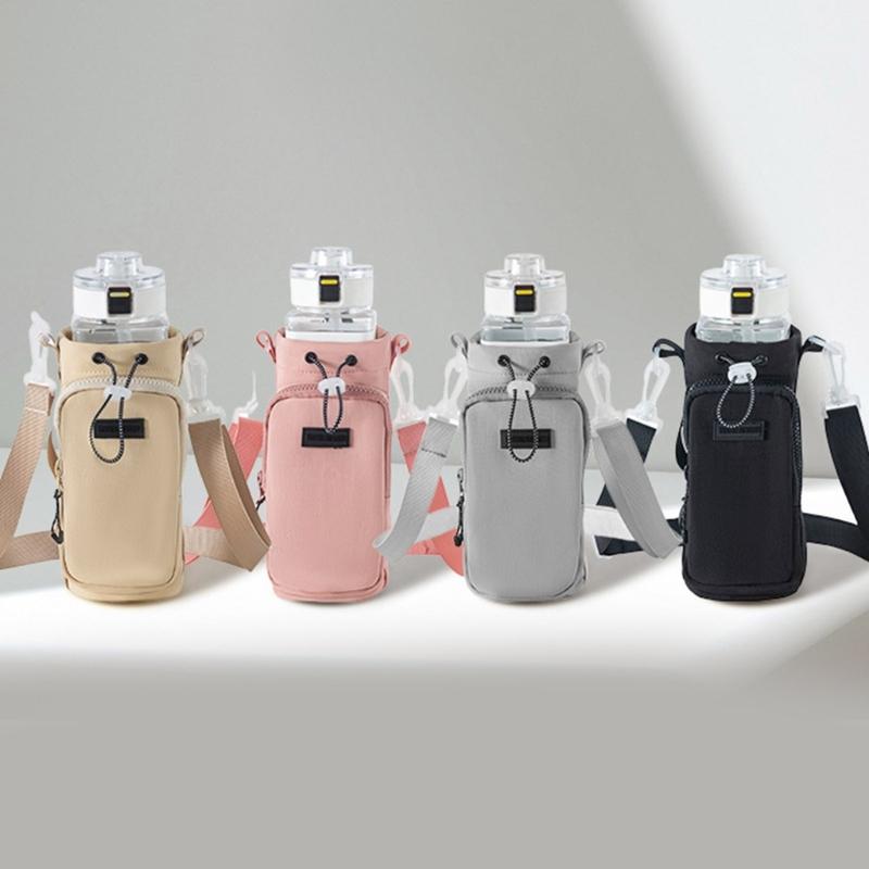 Nylon Cup Holders Portable Drink Holders Office Travel Cup Sleeve Nylon Water Bottle Sleeve Nylon Texture for Cup Bottle
