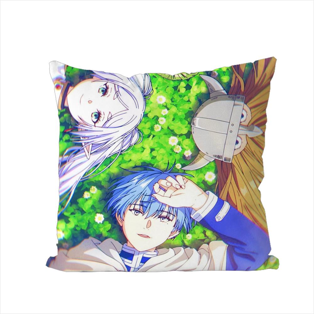 

Anime FFrieren Pillow Case For Car Sofa Decorative Home Doublesided Print Plush Square Throw Pillow Cushion Cover 30x30cm