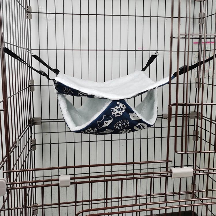 Závěsná houpací síť pro malé mazlíčky: Železná klecová košíková pro kočky, veverky, činčily, vakoveverky, křečky
