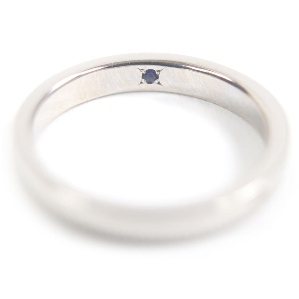 Great Justin Davis Ring Pt900 Trust Ring Silver Sapphire Mens Used