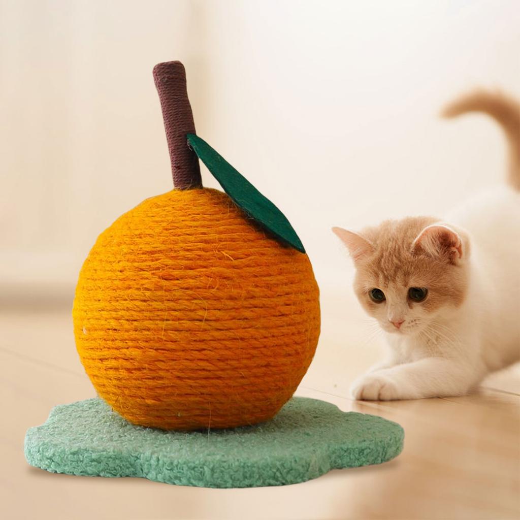 Cat Scratching Post Ball Scratcher Sisal Rope Toy Indoor Kitten Wear-resistant Biting Interactive Toy Pet Supplies