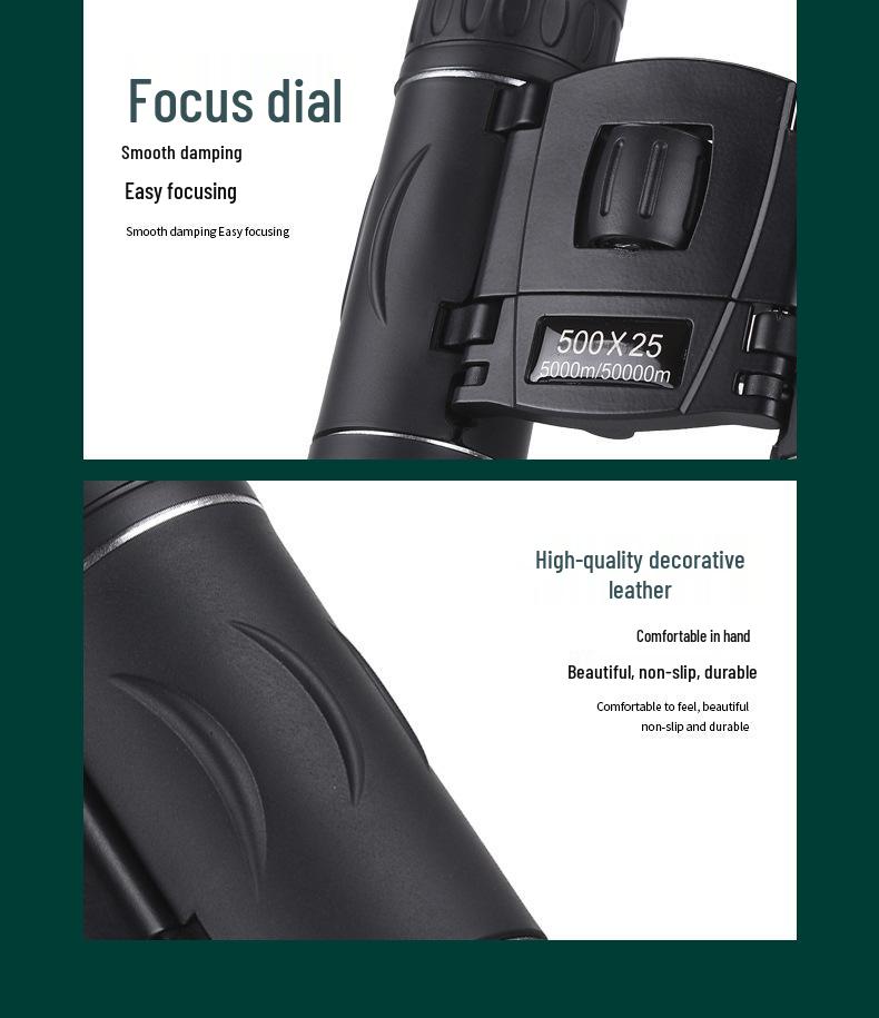 HD High-Magnification Binoculars with Night Vision - Portable Optical Telescope for Outdoor Concerts and Adventures