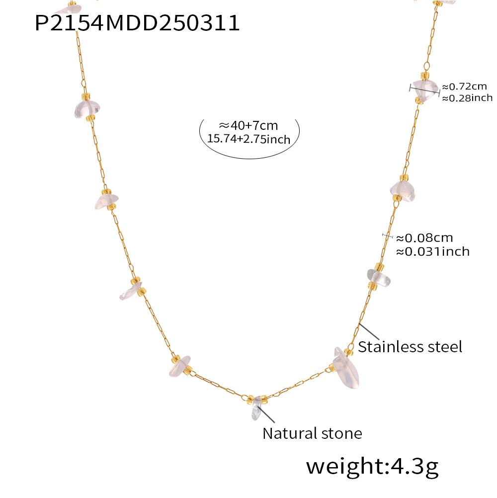 Bohemian Irregular Stone Necklace: Retro, Versatile Clavicle Chain for Women