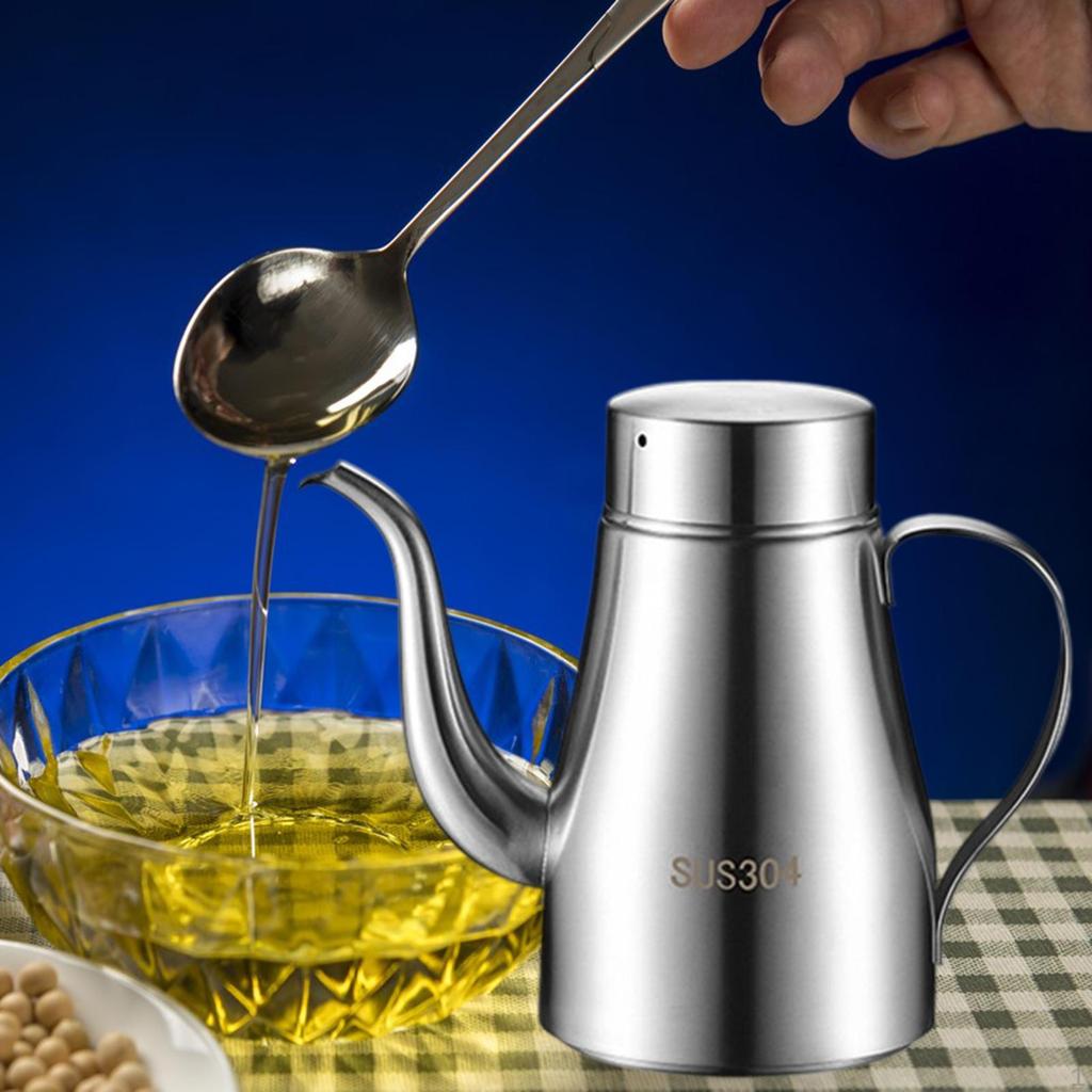 Cook Oil Dispenser with Lid Storage Can Cookware for Restaurant Barbecue Pizza Shop Coffee