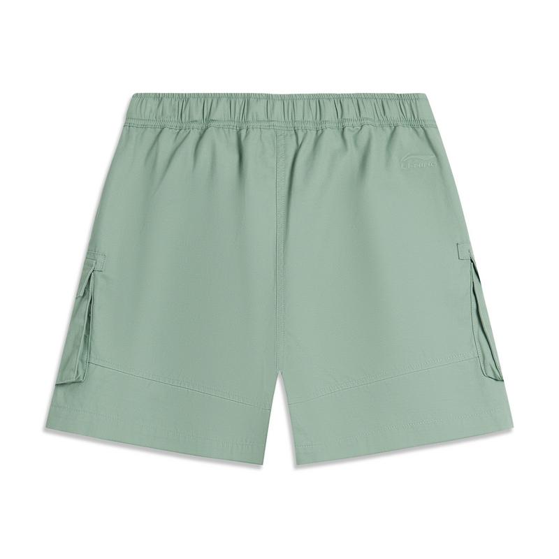 Li Ning CF Series Solid Color Casual Loose Fit Sports Shorts Women shorts Light-Green AKSU714-1