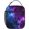 Borsa Pranzo Termica Riutilizzabile Spazio Galassia Blu Viola Stelle Pranzo Tote Pranzo Portatile Sacchetti Bento Per Uomo Donna Ufficio
