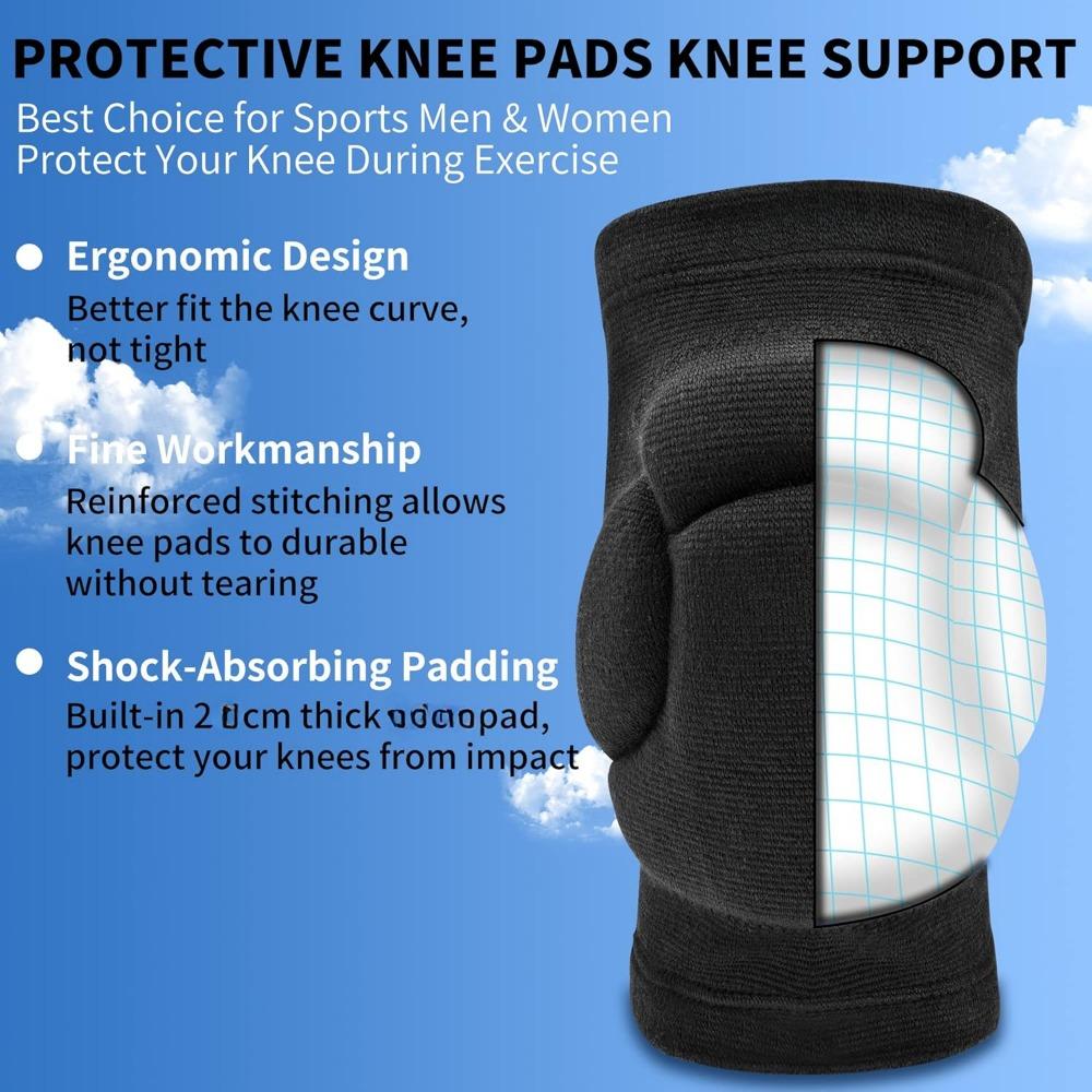 Volleyball Knee Pad  Non-Slip Thickening Anti-Collision Sports Knee Pad Elastic Breathable Knee Brace Ideal Dancing Football Hiking Basketball