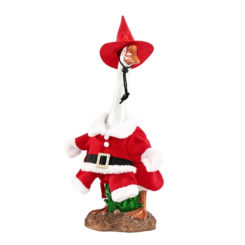 

Porch Goose Clothes Christmas Set Santa Hat Goose Christmas Transformation Set L