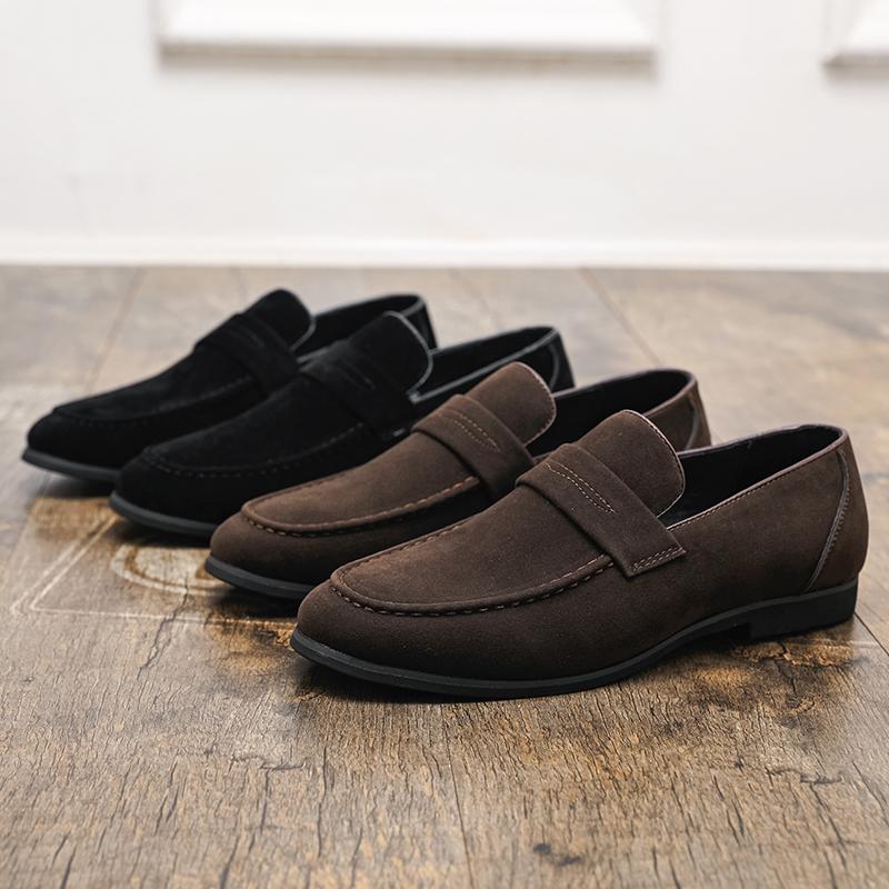 Mode Neue Modische Herren Slipper Schwarz Braun Lässig Bequem Atmungsaktiv Business Reiseschuhe Gentleman Schuhe Größen 38-46 Herrenschuhe