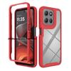 2 in 1 Hybrid Armor Shockproof Phone Case For Motorola Moto G17 TPU Plastic Frame Transparent Acrylic Back Cover Coque Fundas