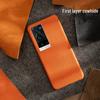 Genuine Leather Half-wrapped Top Layer Cowhide Case for vivoX90Pro, X80, X70, X50. Protects Against Falls with a Trendy Design.