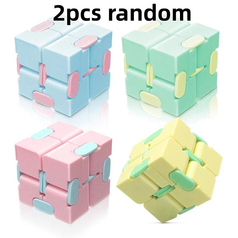 

2PCS Versatile Infinite Flipping Cube Geometric Cube 3D Deformation Decompression Children s Toy Gift Party Gift