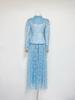 Elegant Lace Top & Waist-Cinching Long Skirt Set: Spring 2026 Collection