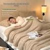 Lambswool Coral Fleece Thick Winter Blanket - Soft, Warm Throw for Office, Sofa, or Naps