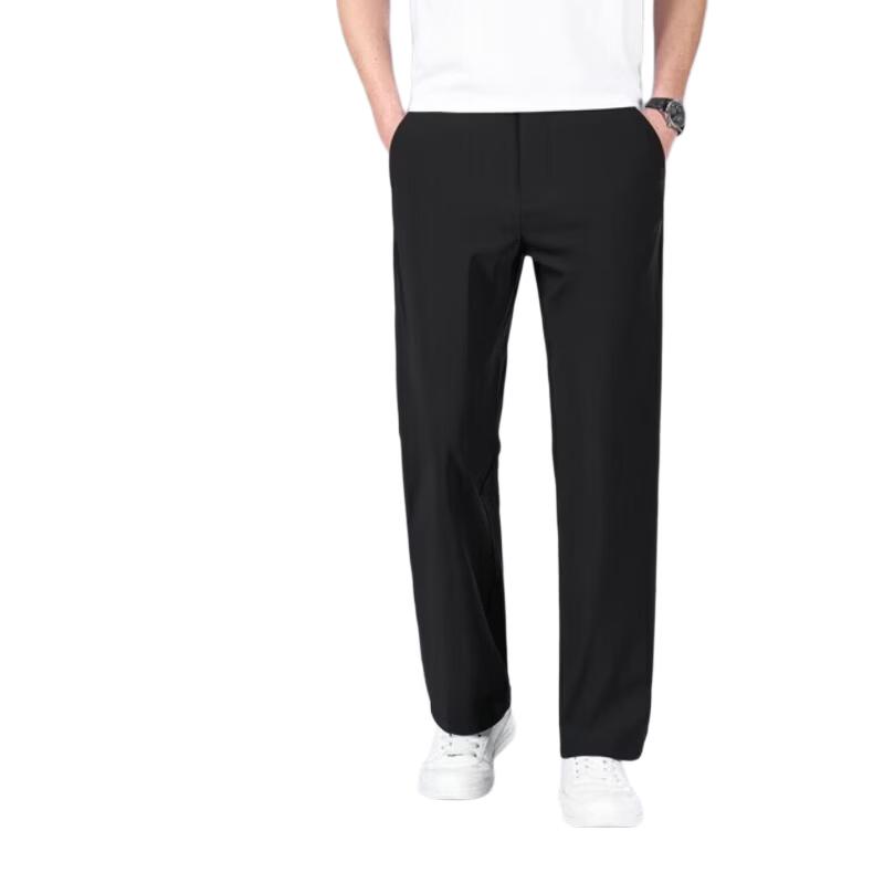 Kangbo Men's Slim-Fit Straight-Leg Business Pants
