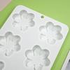 6-hålig Sex Kronblad Blomma Silikonform Fondant Mousse Tårta Dekoreringsverktyg för Att Göra Choklad, Godis, Handgjord Tvål