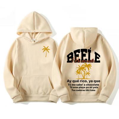 Rapper Beele Borondo Album Letters Print Hoodies Herrenmode High Street Trend Sweatshirts Lässige Bodywarmer Beliebte Pullover