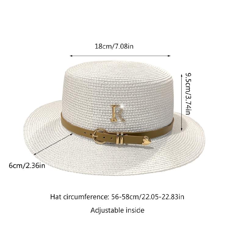 Straw Panama Hat Straw Flat Hat Summer Hat Straw Hat For Women Summer Sunhat