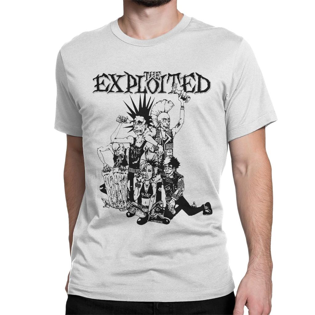 Vintage Punk Rock Band T-Shirts Men Women Round Collar Pure Cotton T Shirt The Exploited Short Sleeve Tees Birthday Clothes