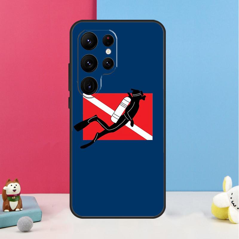 

Diver Down Diving Flag Case For Samsung Galaxy S26 S23 Ultra S20 S21 S22 S24 S25 Plus S10 S25 FE Back Cover Shell Galaxy S25
