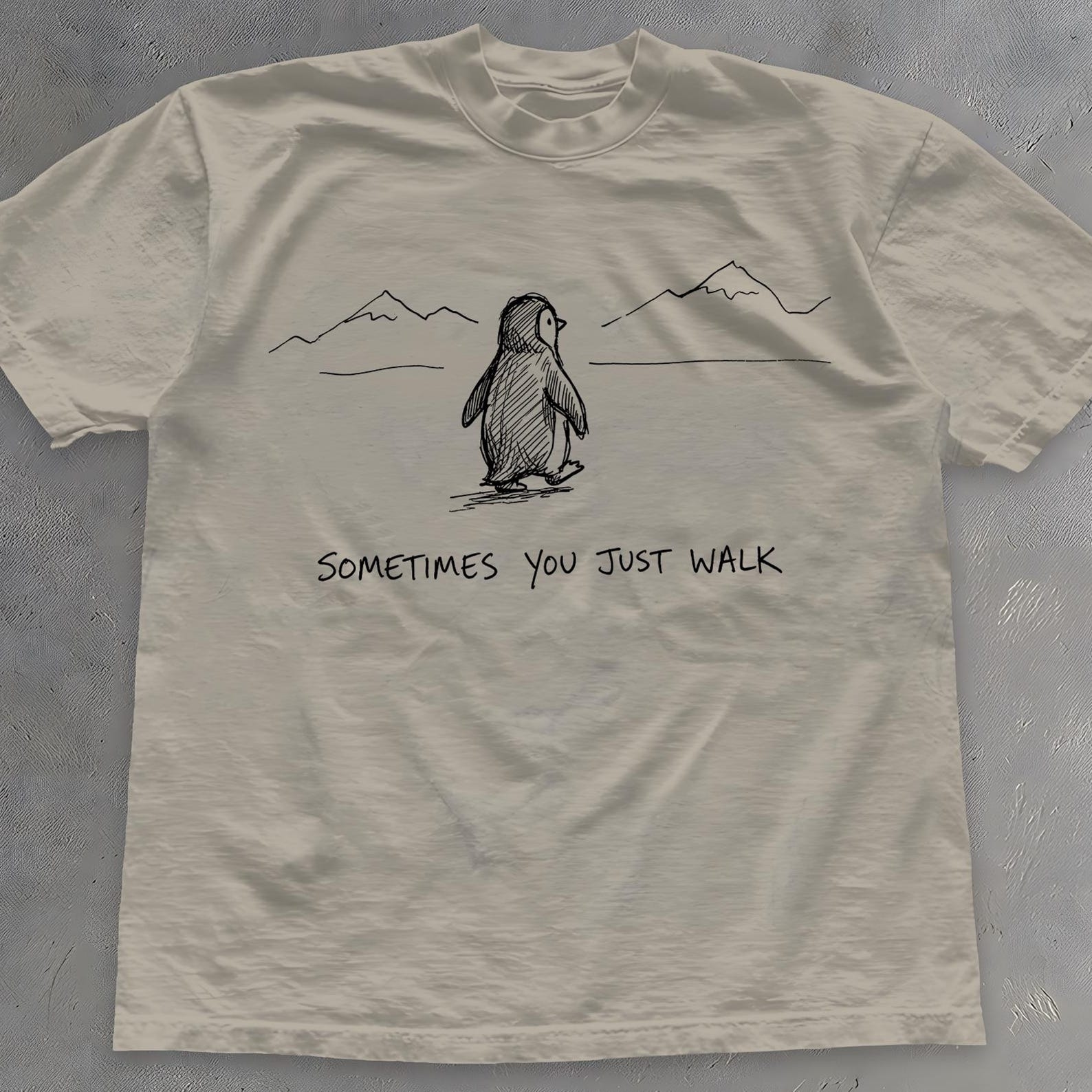 Nihilist Penguin Shirt - Sometimes You Just Walk T-Shirt S