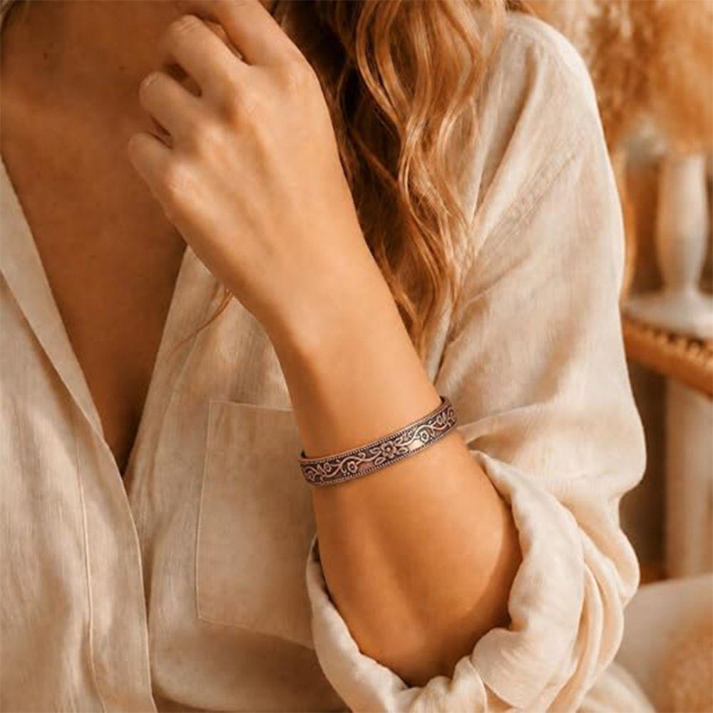 Pure Copper Cuff Bracelet Waterproof Bangle Jewelry Durable Open Cuff Bracelet Daily Wear