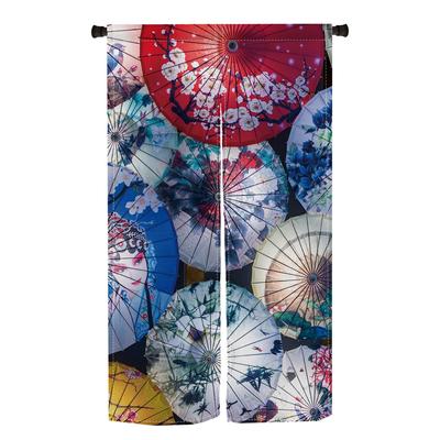 Qinunipoto Noren Vorhang mit einem japanischen Regenschirm Einfach 85 cm Breit x 150 cm Perfekt für Privatsphäre im Innenbereich und stilvolle Raumverdunkelung Einfach Geeignet für
