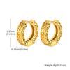 Totem Hoop Earrings for Men Teens,Black Anit Allergy Stainless Steel Huggies Earrings,Rock Punk Ear Zircon