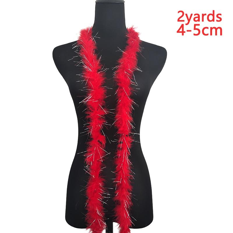 

4-5cm Boa Feathers For Crafts 2Yard Party Sewing Turkey Pheasant Strip Blue Black White Plumas Long Decoration Clothes Dress Hat 2yards