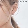 [CRANNE] 14K GF Flower Stone One-Touch Earrings C24EGF193