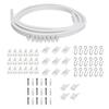 Multipurpose Curtain Track Kits 3Meter White Bendable Ceiling Mount Rails with Smooth Rollers Hook for Privacy Partition