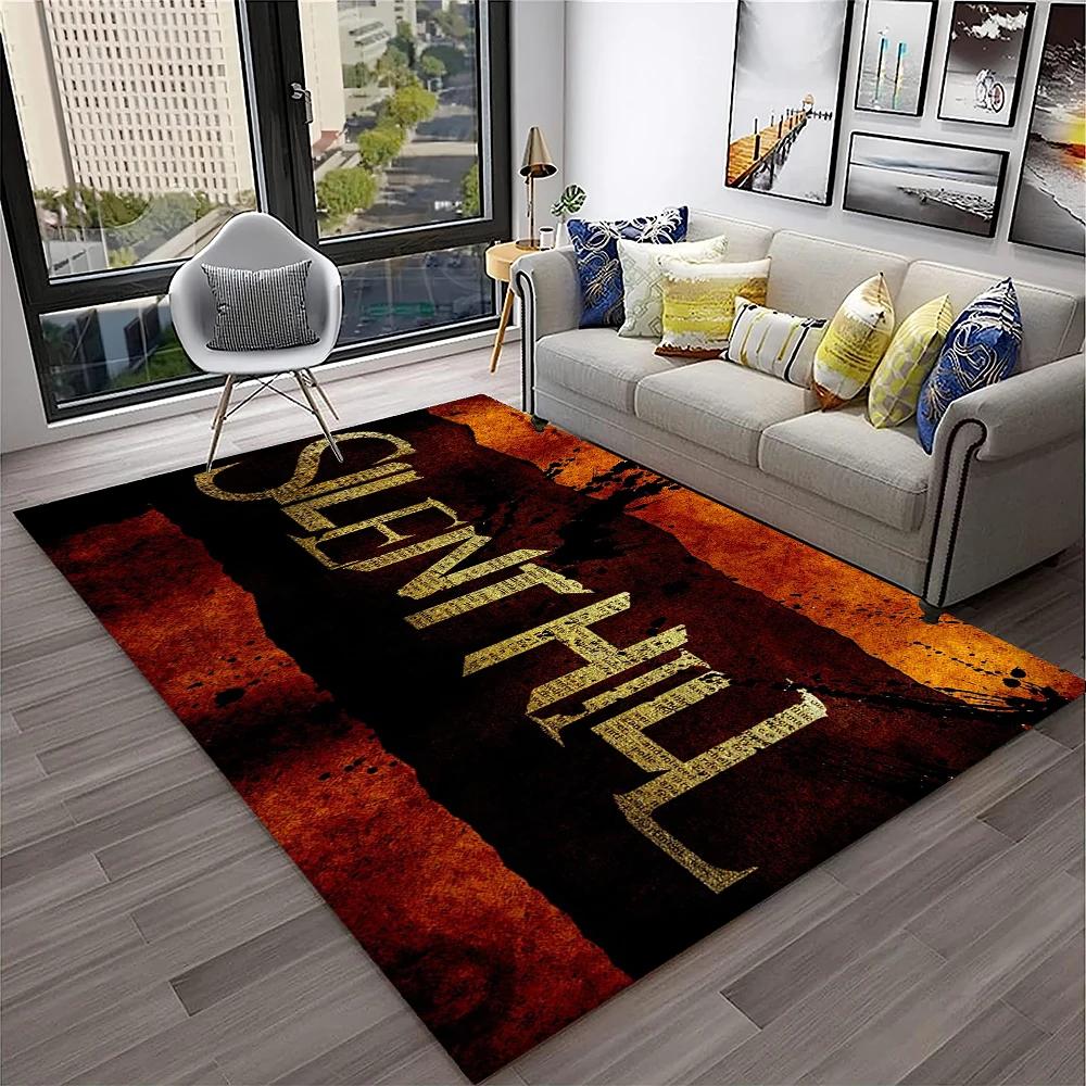 3D Silent Hill Horror Movie Game Carpet Rug for Home Living Room Bedroom Sofa Playroom Doormat Decor,Area Rug Non-slip Floor Mat