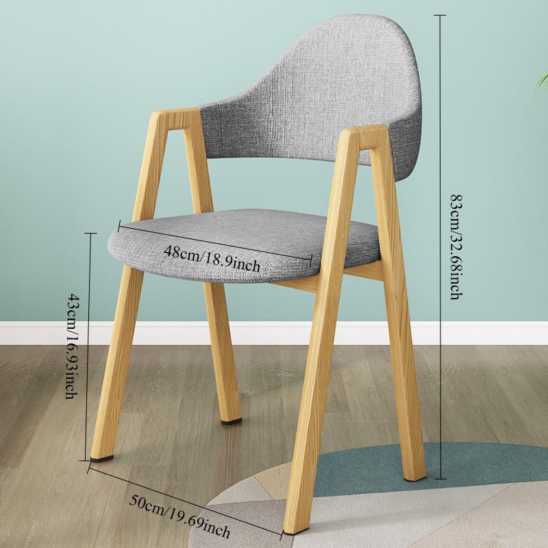 1PC elegant dining chair, simple and modern dining chair, comfortable and durable Nordic-style dining chair