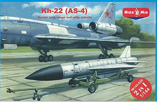 

Micromill 1/144 Soviet Air Force Raduga Kh-22 Anti-Ship Missile (AS-4 Kitchen) Plastic Model Kit MKR144-026