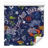 Graffiti Wallpaper Cars and Football for Living Room and Bedroom 50x1000