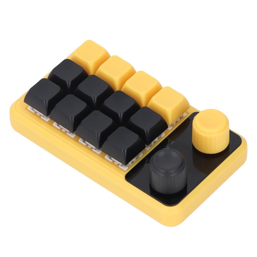 One Handed Programmable Mechanical Keyboard 12 Keys Dual Knob Red Switch RGB Programmable Keypad