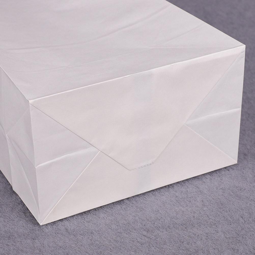 50Pcs Eco Friendly Kraft Paper Bags Square Bottom Grease Resistant Waterproof for Party Favors Small Gifts Baked Goods Snacks