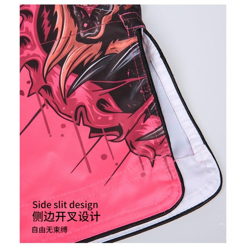 ANOTHERBOXER Pink Bear MMA Shorts Boxing Muay Thai Training Gym Workout Casual Wear