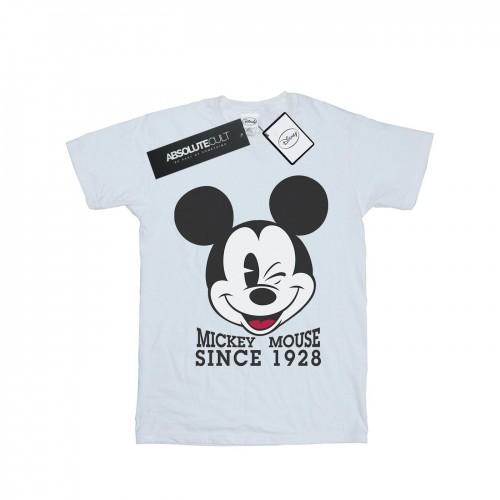 Disney Womens/Ladies Mickey Mouse Since 1928 Cotton Boyfriend T-Shirt