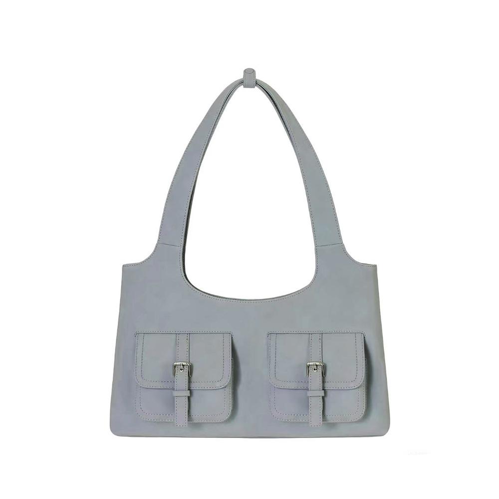 

Ху Юнджин Тот же стиль Карманная сумка-тоут Бостон Сумка-клатч Сумка под мышкой Повседневная ПУ сумка-хобо Девушки синий