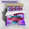 3pcs Trolls3 Cover Set - Personalized Name, HD Printed Bedding with 1 Cover and 2 Pillowcases - Perfect for Home Decor, Easy Care