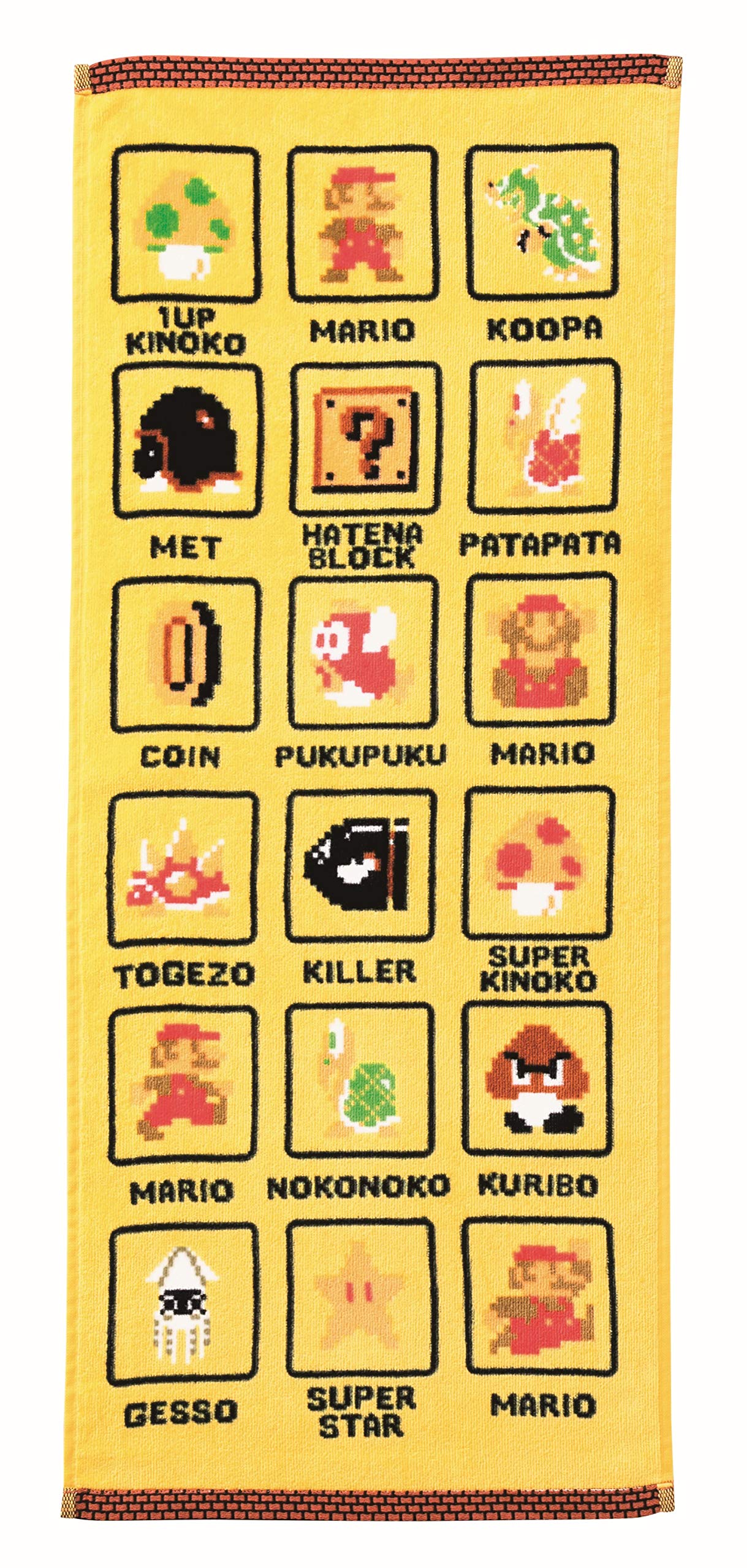 Marushin Лицо Nintendo 34 x Точек 4485003800 Полотенце, Марио, 80 см, Иконка, 100% Хлопок,