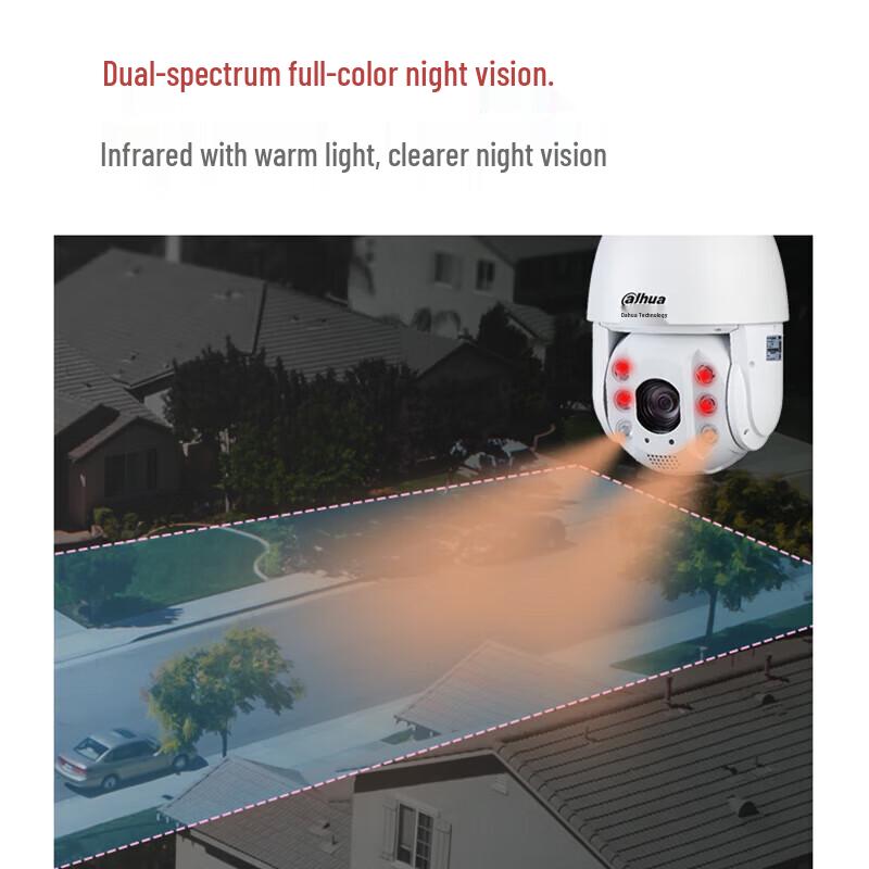 

Dahua 2MP 23x Zoom Sound & Light Alarm Network PTZ Camera CN plug (adapter included)