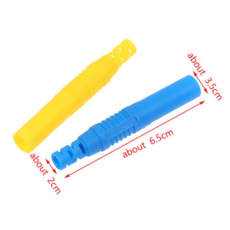 5pcs Insulated Safety Seal Protection Shrouded 4mm Banana Plugs Solder DIY Connectors Adapters For Multimeter Test